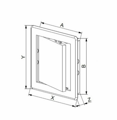 Stainless Steel Access Panels Metal 135mm x 210mm Wall - 3