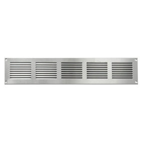 Stainless Steel Air Vent Grille 500mm x 100mm with Fly Screen Flat Duct Cover