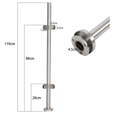 Stainless Steel Balustrade Posts Balcony Railing Mid End Corner Post ...