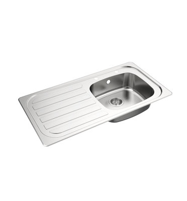 Stainless Steel Basic SB/SD 0.9 LHD 2TH Kitchen Sink - BSL2TH - With ...