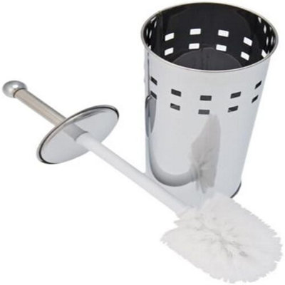Stainless Steel Bathroom Toilet Cleaning Brush & Holder Free Standing ...