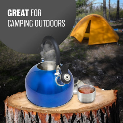 Stainless Steel Camping Kettle Whistling Kettle for Gas