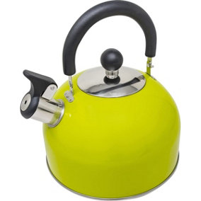 Stainless Steel Camping Kettle 2.5l Whistling Kettle For Gas Hob Stove Top Kettle Green