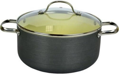 Stainless Steel Casserole Ceramic Saucepan Pot 24Cm Handle Sauce Cookware Set Pan Non Stick