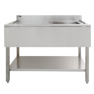 Stainless Steel Catering Sink - Left Hand Drainer