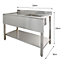 Stainless Steel Catering Sink - Left Hand Drainer