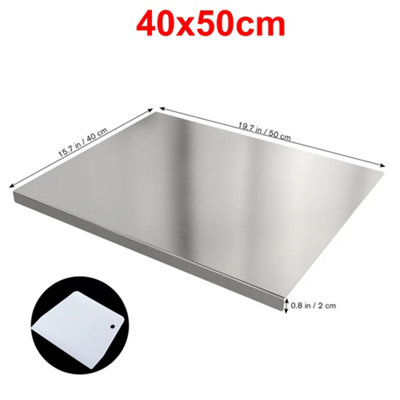 Stainless Steel Chopping Board & Dough Scraper, L-Shaped Worktop ...