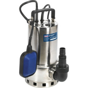 Stainless Steel Dirty Water Pump - 225L/Min - Automatic Cut Out - 230V Supply