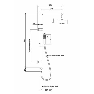 Stainless Steel Dual 2 Mixer Shower Heads Rainfall Rail Hose Riser Kit ...