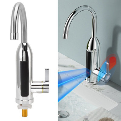 Stainless steel electric heating tap for kitchen, bathroom, 220V EU plug