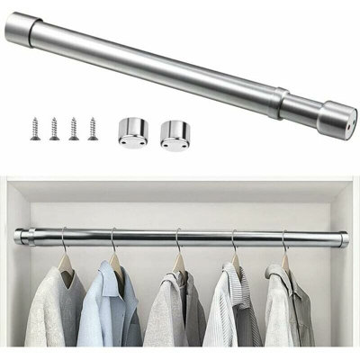 STAINLESS STEEL EXTENDABLE CLOSET ROD 48CM TO 80CM ADJUSTABLE ...