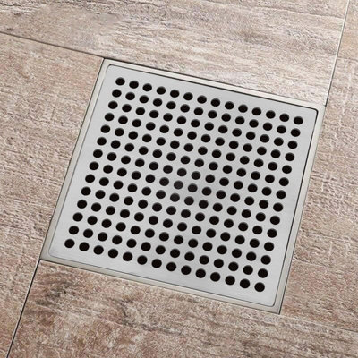 Stainless steel floor drain, square anti-odor cover, large shower drain ...