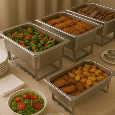 Stainless Steel Gastronorm Pan 1/4 x 15cm Container Food Storage ...