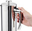 Stainless Steel Insulated Cafetiere with Locking Lid - Insulated Double Walled Stainless Steel Pot Coffee Maker - 1L Capacity