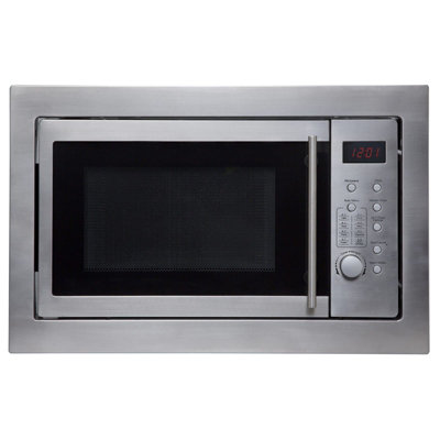 Stainless Steel Integrated Microwave Oven 900W 25L, Digital Display