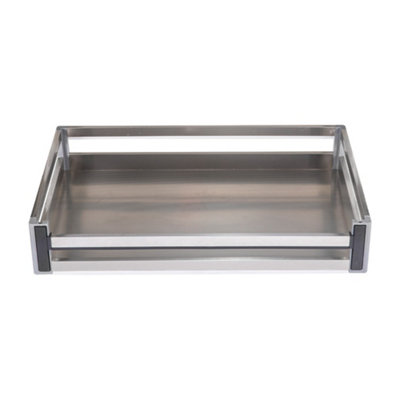 Stainless Steel Kitchen Cabinet Pull-Out Basket Cupboard Drawer Organizer 714x430x170mm
