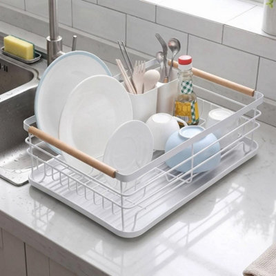 Stainless Steel Kitchen Dish Drying Rack with Drip Tray