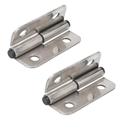 Stainless Steel Lift Off Leaf Hinge Right 76x100mm Heavy Duty Door Hatch 2PK