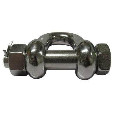 Stainless Steel Lifting D Shackle Safety Pin 6 Ton (Load Rated Dee Chain Connector Trawler) - 9
