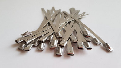 Stainless Steel Locking Cable Straps 4.6mm x 150mm - 90kg Breaking ...