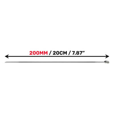 Stainless Steel Locking Cable Straps 4.6mm x 200mm 90 kg Breaking ...