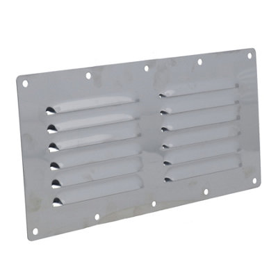 Stainless Steel Louvre Vent Air Ventilator Grill 232mm x 116mm Marine Grade DK10
