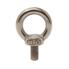 Stainless Steel M10 Eyebolt Provides a Secure Fixing Point to Attach Rope or Cables