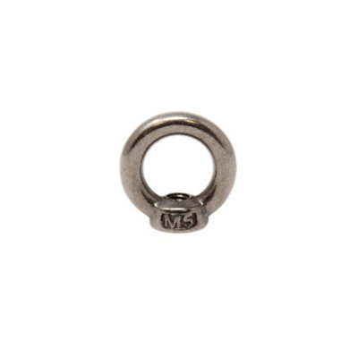 Stainless Steel M5 Eye Nut Provides a Secure Fixing Point to 