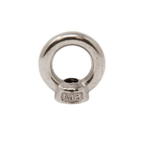 Stainless Steel M8 Eyebolt Provides a Secure Fixing Point to Attach Rope or Cables - Female