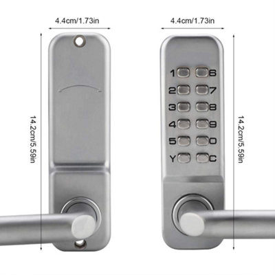 Stainless Steel Mechanical Door Locks with Keypad Door Knob, Waterproof ...