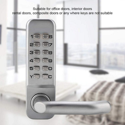 Stainless Steel Mechanical Door Locks with Keypad Door Knob, Waterproof ...