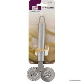 Stainless Steel Pastry Pasta Crimper Cutter Dough Pizza Ravioli Dual Wheel