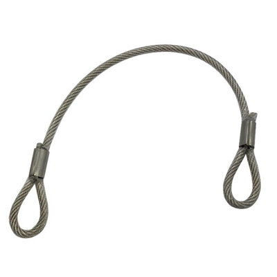Stainless Steel PVC Coated Lanyard Loop/Loop 400mm Retaining Wire 2-3mm