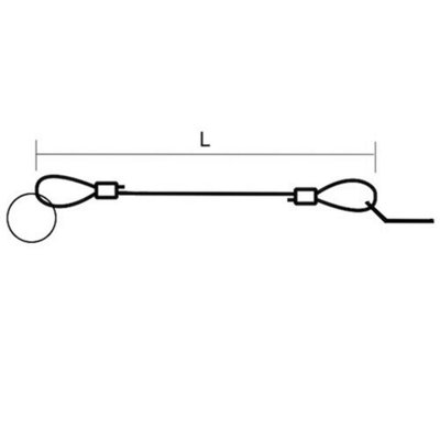 Stainless Steel PVC Coated Lanyard Tab/Split Ring 200mm Retaining Wire ...