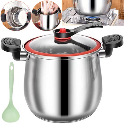 Stainless Steel Quick Cooking Pot with Glass Lid, Induction & All Hob Types
