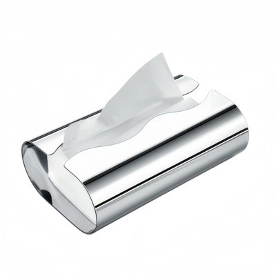 Stainless Steel Rectangle Tissue Box Cover Decorative Metal Dispenser ...