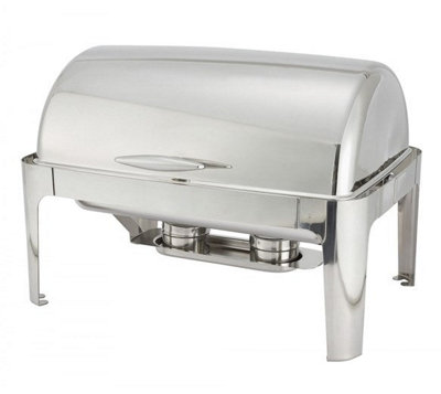 Stainless Steel Roll Top Chafing Dish Full Size 1-1 GN 9 Litre Capacity