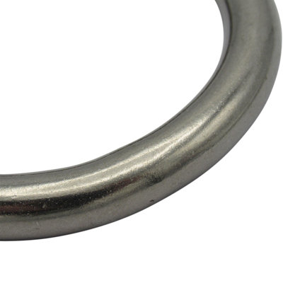 Stainless Steel Round O Ring 10MM x 50MM (Marine Webbing Rigging Mooring Corrosion Resistant)