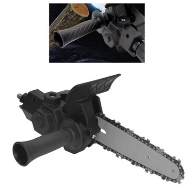 Stainless steel saw conversion adapter with plastic handle, easy DIY assembly on 6-inch electric drill