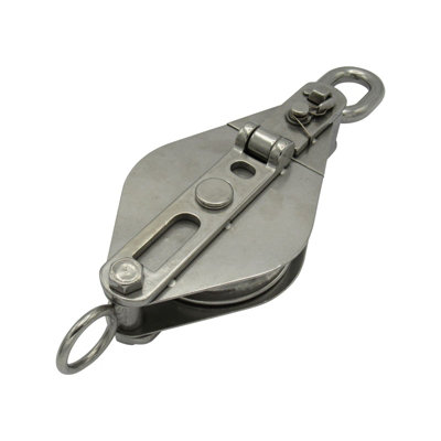 Stainless Steel Sheave Block with Swivel Eye 75MM (Single Pulley Bushed ...