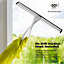 Stainless Steel Shower Squeegee with Suction Hook Holder Bathroom Glass Cleaning