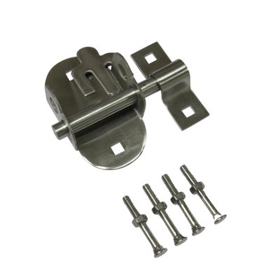 Stainless Steel Sliding Brenton Padbolt 4" (Heavy Duty Garden Gate Latch Shoot Bolt)
