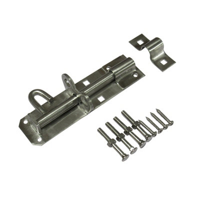 Stainless Steel Sliding Brenton Padbolt 8" (Heavy Duty Garden Gate Latch Shoot Bolt)