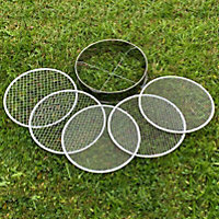 Stainless Steel Soil Sieve with 5 Interchangeable Filters