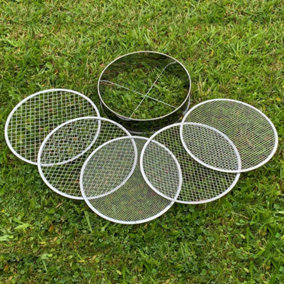 Stainless Steel Soil Sieve with 5 Interchangeable Filters