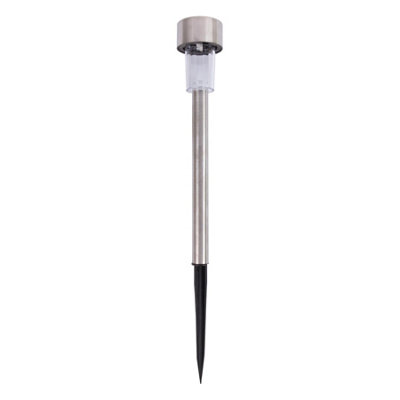Stainless Steel Solar Pathway Light - 31.5cm - Silver