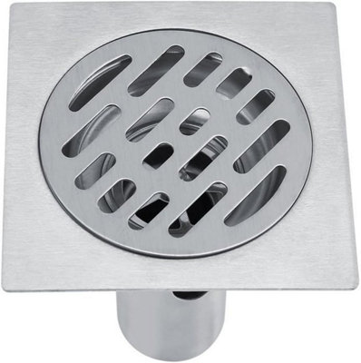 Dokpav 4” Stainless Steel Square Floor Drain – Removable Anti-Odor Filter With Double-Layer Filtration & Anti-Backflow Valve, For Bathroom, Kitchen, Balcony, Toilet