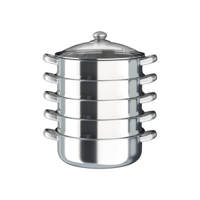 Stainless Steel Steamer, 5-Tier Food Steamer with 4 Grids & 1 Pot ...