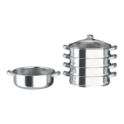 Stainless Steel Steamer, 5-Tier Food Steamer with 4 Grids & 1 Pot ...