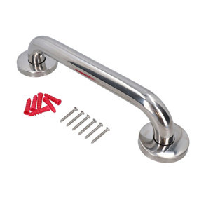 Stainless Steel Straight Grab Bar Handle Support Rail Disability Aid 300mm 1 Pack